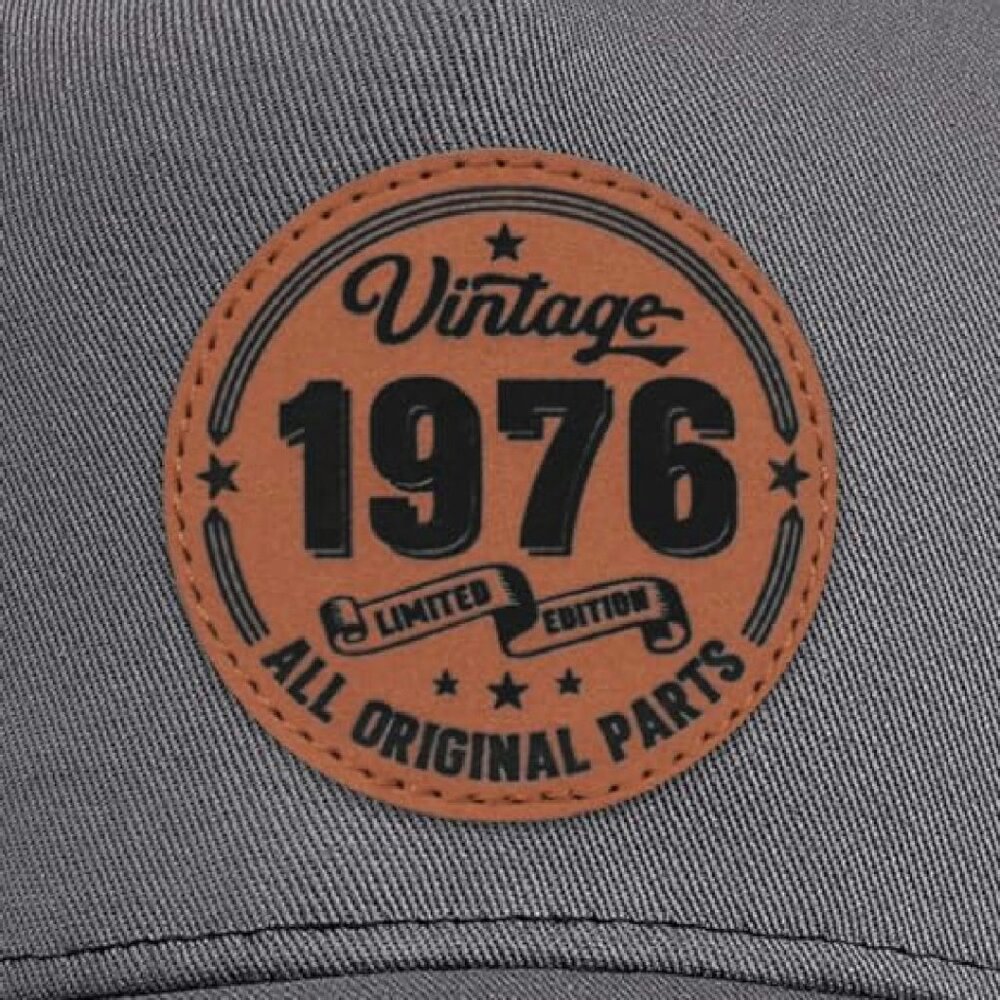 Personalized Leather Patch Trucker Hat Adjustable… - image 5